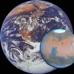 Mars et la Terre