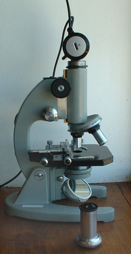 webcam sur microscope